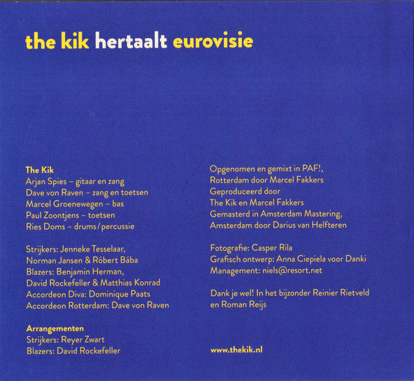 The Kik : Hertaalt Eurovisie (CD, Album)