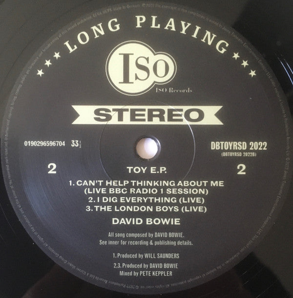 David Bowie : Toy E.P. ("You've Got It Made With All The Toys") (10", EP, Ltd)