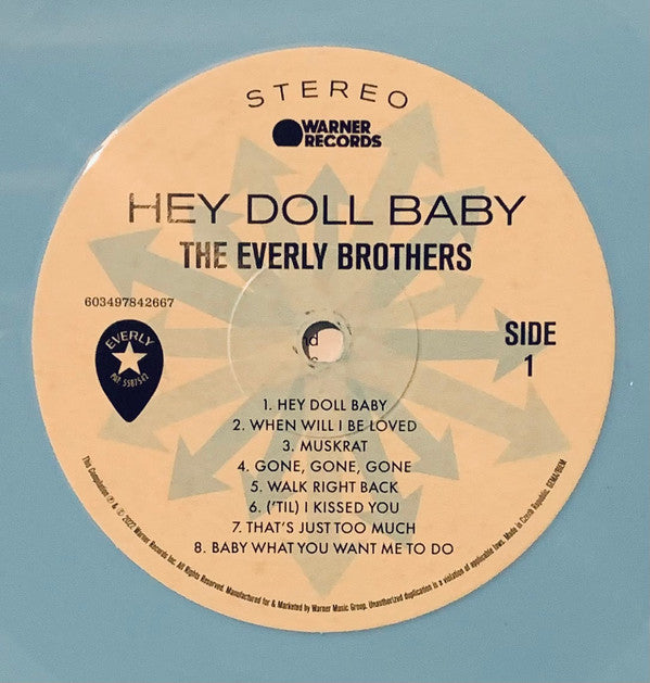 Everly Brothers : Hey Doll Baby (LP, Comp, Ltd, RM, S/Edition, Blu)