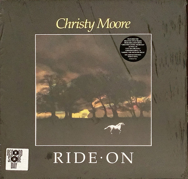 Christy Moore : Ride On (LP, Album, Ltd, Whi)