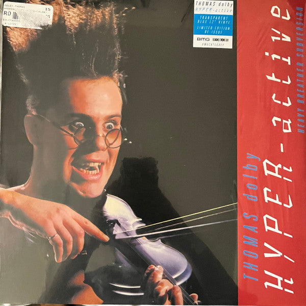 Thomas Dolby : Hyper-active! (Heavy Breather Subversion) (12", Maxi, Ltd, RE, RM, Blu)