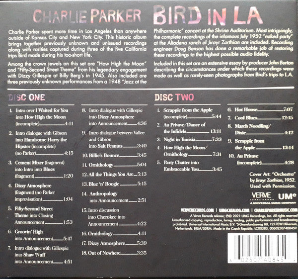 Charlie Parker : Bird In LA (2xCD, Album)