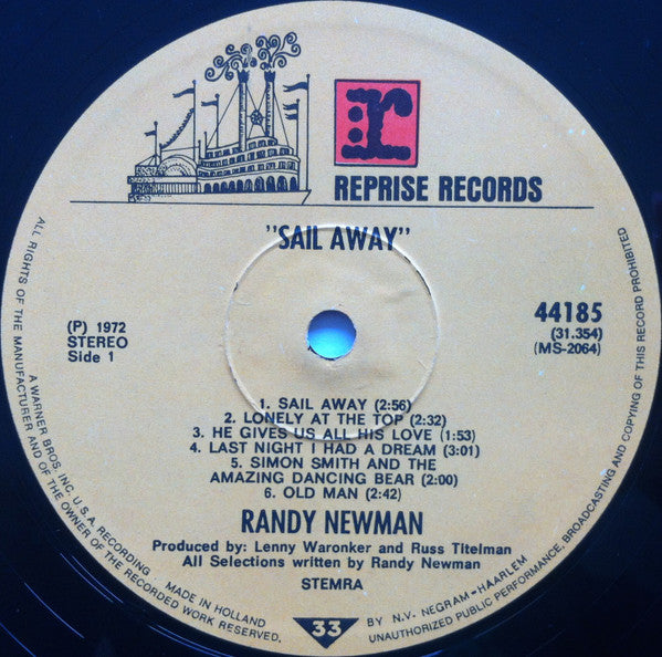 Randy Newman : Sail Away (LP, Album)