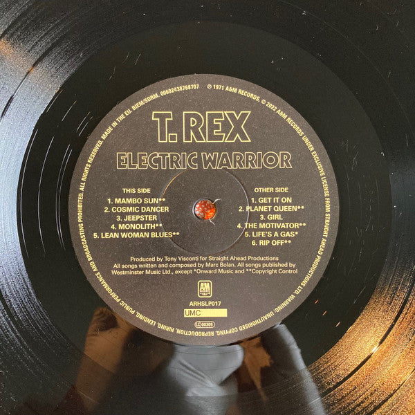 T. Rex : Electric Warrior (LP, Album, RE, RM, 180)