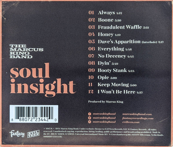 The Marcus King Band : Soul Insight (CD, Album, RE)