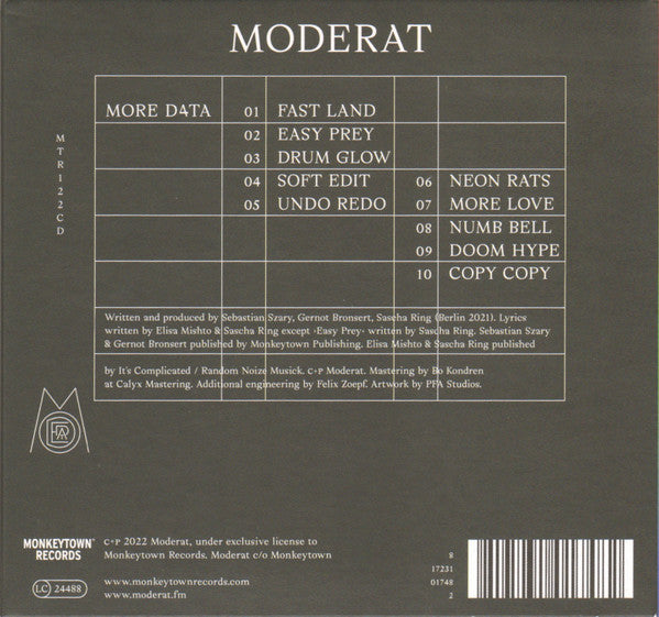 Moderat : More D4ta (CD, Album)