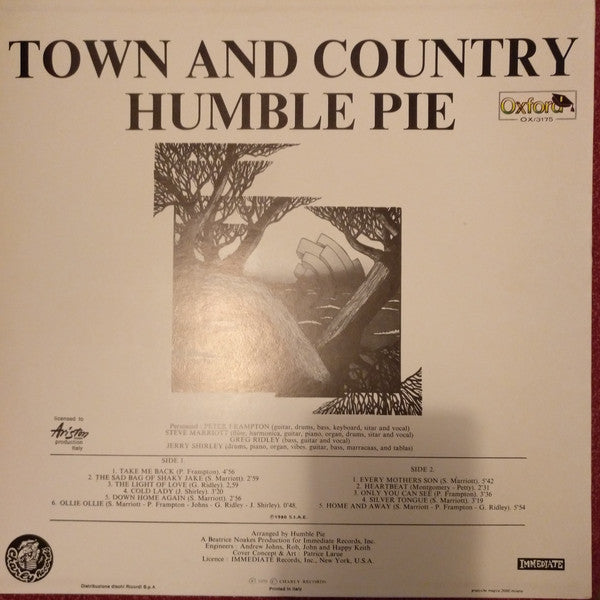 Humble Pie : Town And Country (LP, Album, RE)
