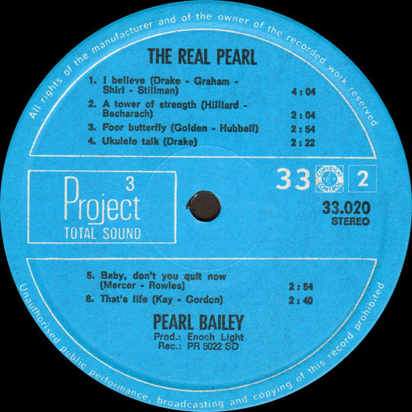 Pearl Bailey : The Real Pearl (LP, Album, RE)