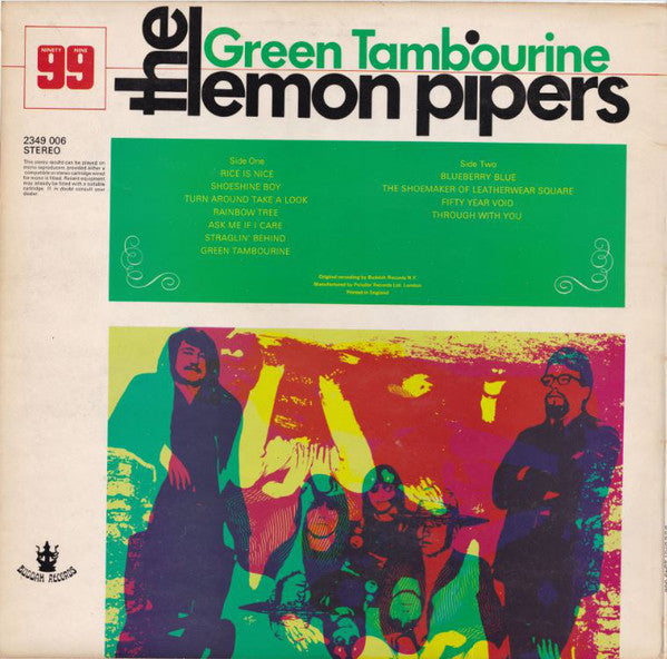 The Lemon Pipers : Green Tambourine (LP, Album, RE)