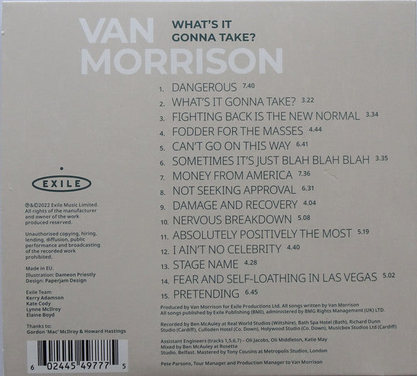 Van Morrison : What's It Gonna Take? (CD, Album)