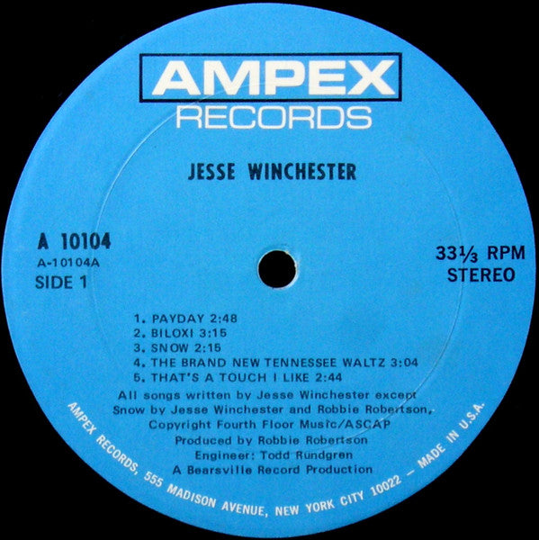 Jesse Winchester : Jesse Winchester (LP, Album, ARP)