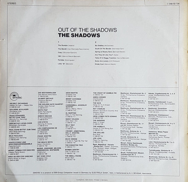 The Shadows : Out Of The Shadows (LP, Album)