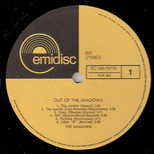 The Shadows : Out Of The Shadows (LP, Album)