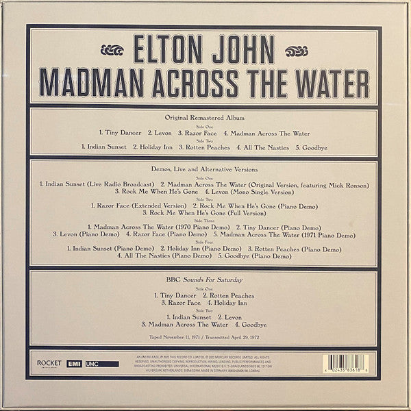 Elton John : Madman Across The Water  (Box, 50t + LP, Album, RE, RM + 3xLP)