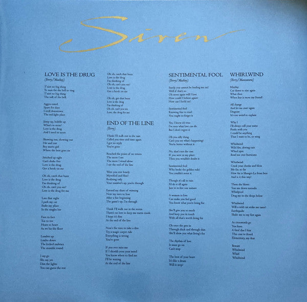 Roxy Music : Siren (LP, Album, RE, RM, Hal)