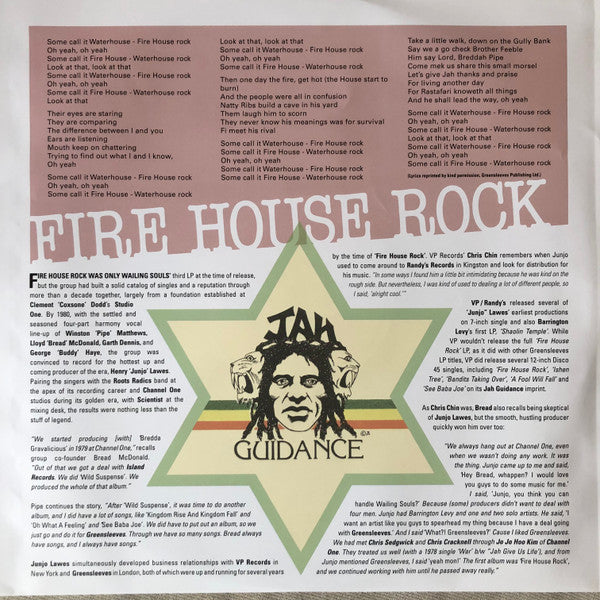 Wailing Souls : Fire House Rock (LP, Album, RE, RM + 12", RM)