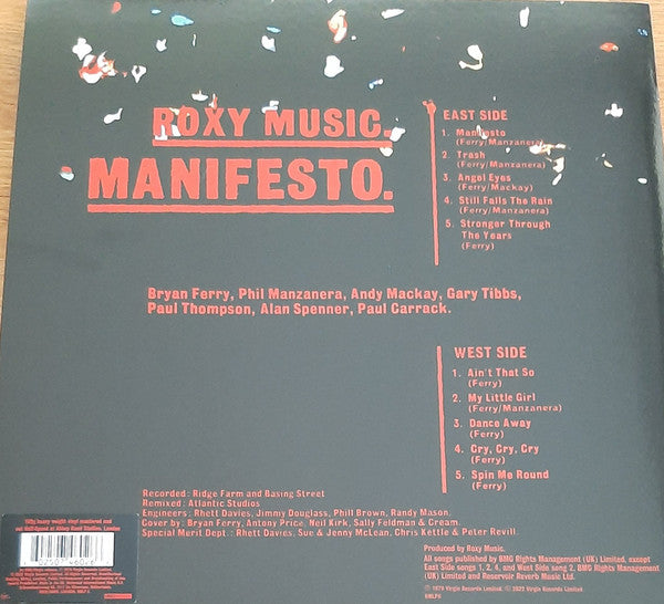 Roxy Music : Manifesto (LP, Album, RP)