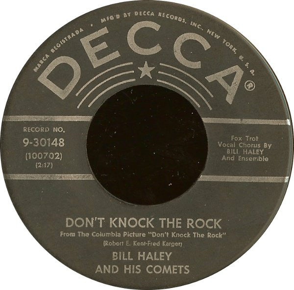 Bill Haley And His Comets : Don't Knock The Rock (7", Glo)
