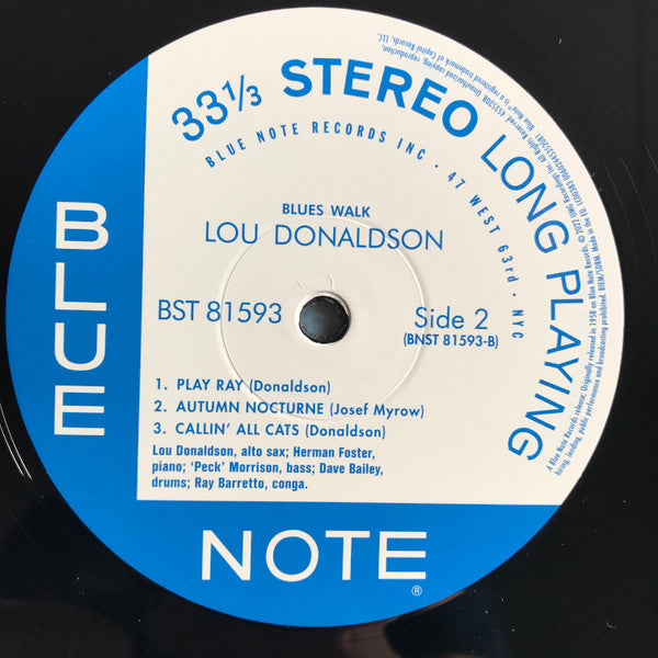 Lou Donaldson : Blues Walk (LP, Album, RE, 180)