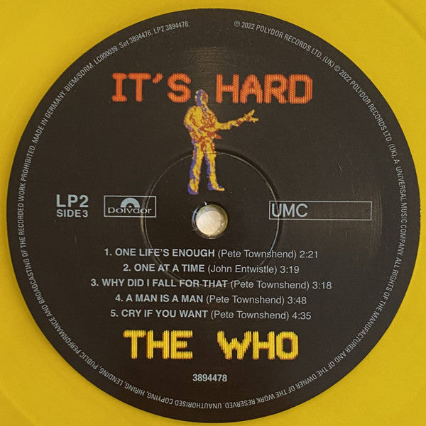 The Who : It's Hard (LP, Ora + LP, Yel + Album, Ltd, RE, RM, 40t)