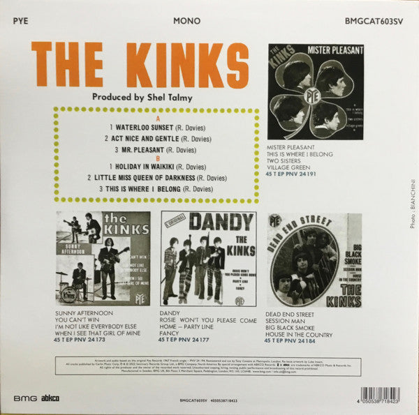The Kinks : Waterloo Sunset (12", Single, Mono, Ltd, RE, RM, Yel)