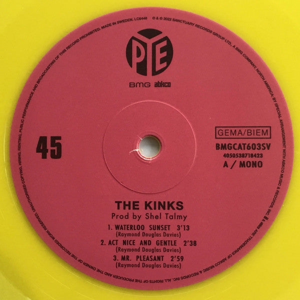 The Kinks : Waterloo Sunset (12", Single, Mono, Ltd, RE, RM, Yel)