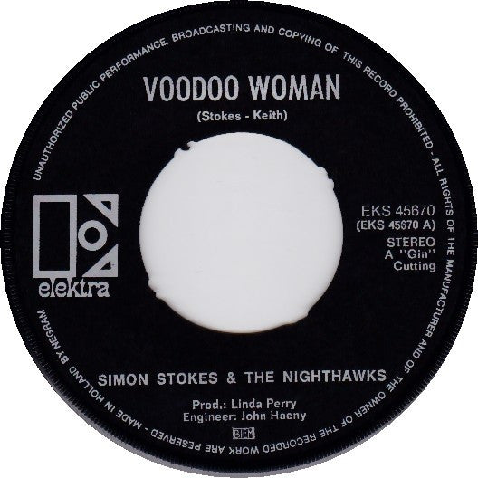 Simon Stokes & The Nighthawks : Voodoo Woman (7", Single)