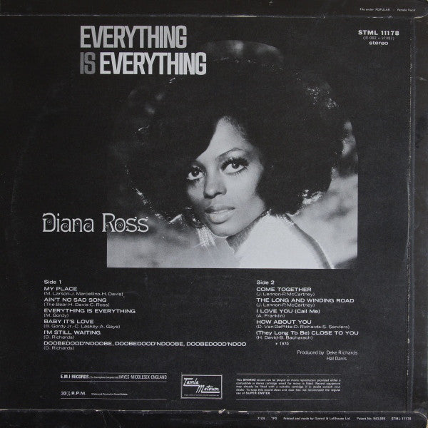 Diana Ross : Everything Is Everything (LP, Album)