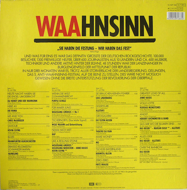 Various : Waahnsinn (2xLP)