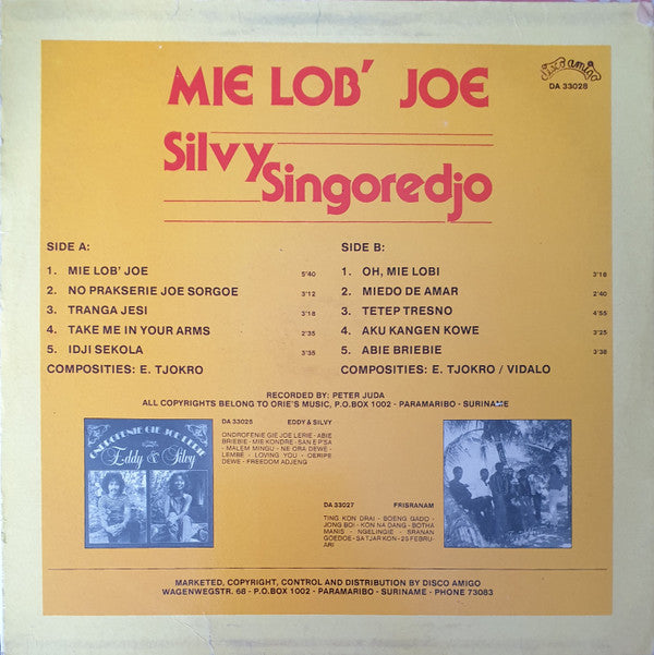 Silvy Singoredjo : Mie Lob' Joe (LP, Album)