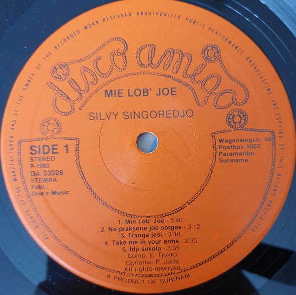 Silvy Singoredjo : Mie Lob' Joe (LP, Album)