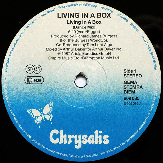 Living In A Box : Living In A Box (12", Maxi)