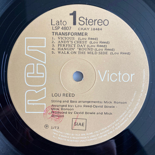 Lou Reed : Transformer (LP, Album, RE)