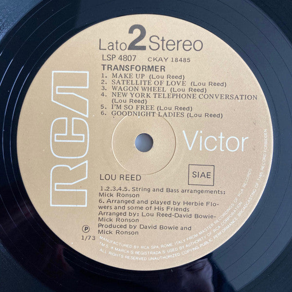 Lou Reed : Transformer (LP, Album, RE)