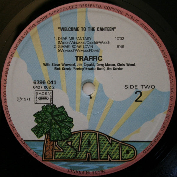 Traffic : Welcome To The Canteen (LP, Album, RE)