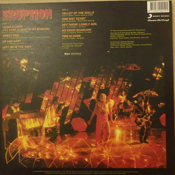 Eruption (4) : Leave A Light (LP, Album, Num, RE, RM, 180)