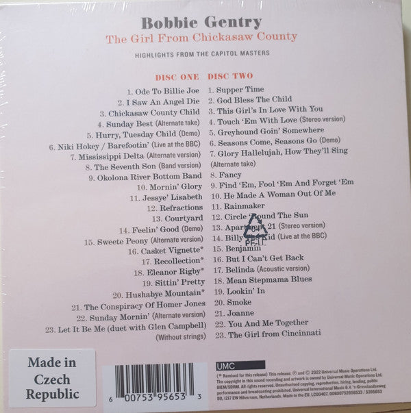 Bobbie Gentry : The Girl From Chickasaw County (Highlights From The Capitol Masters) (2xCD, Comp)