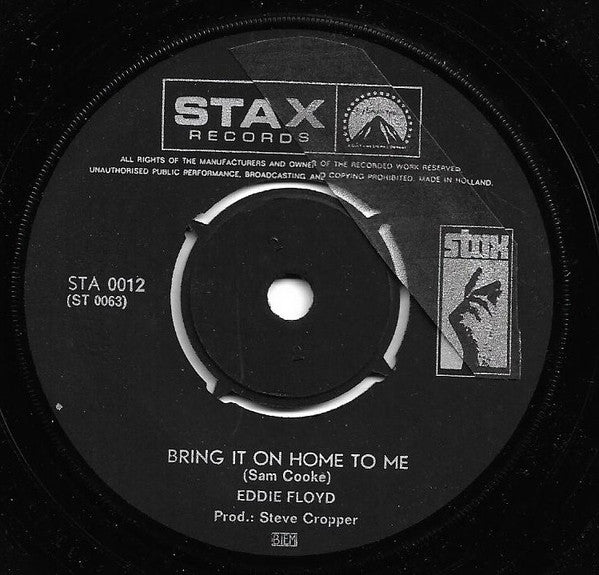Eddie Floyd : Bring It On Home To Me / Sweet Things You Do (7")