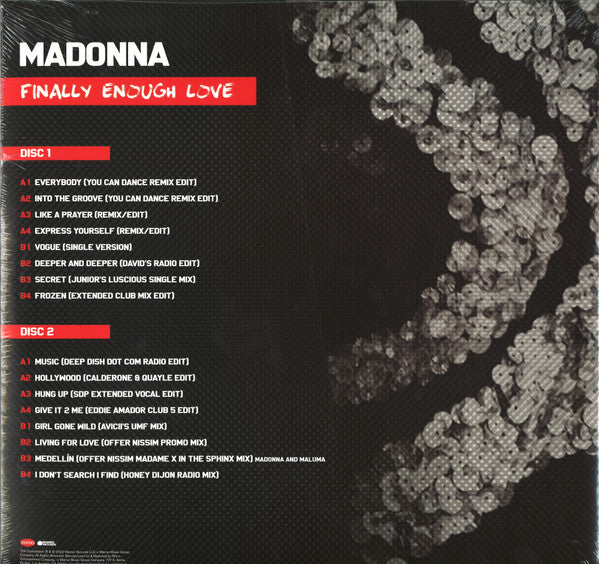 Madonna : Finally Enough Love (2xLP, Comp, Ltd, RM, Red)