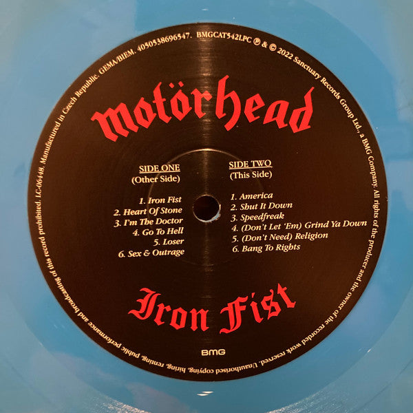 Motörhead : Iron Fist (LP, Album, Ltd, RE, Bla)