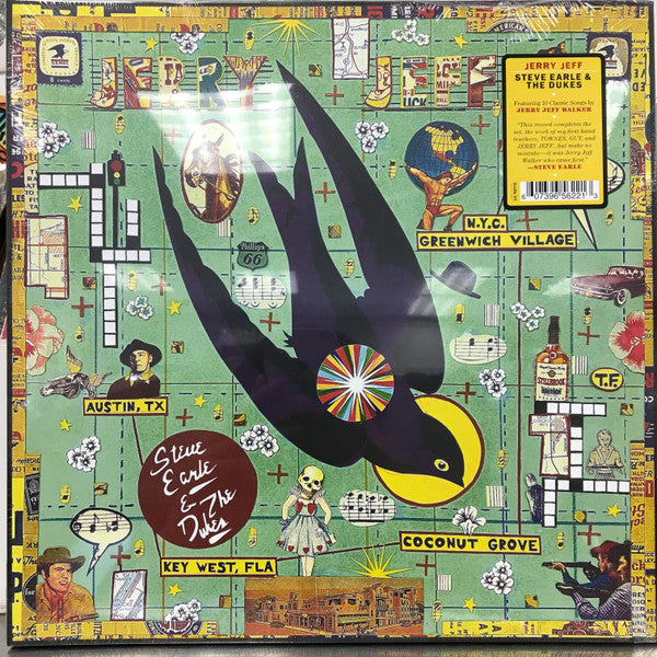 Steve Earle & The Dukes : Jerry Jeff (LP, Album)