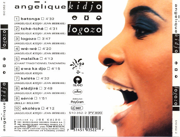 Angélique Kidjo : Logozo (CD, Album, RE)