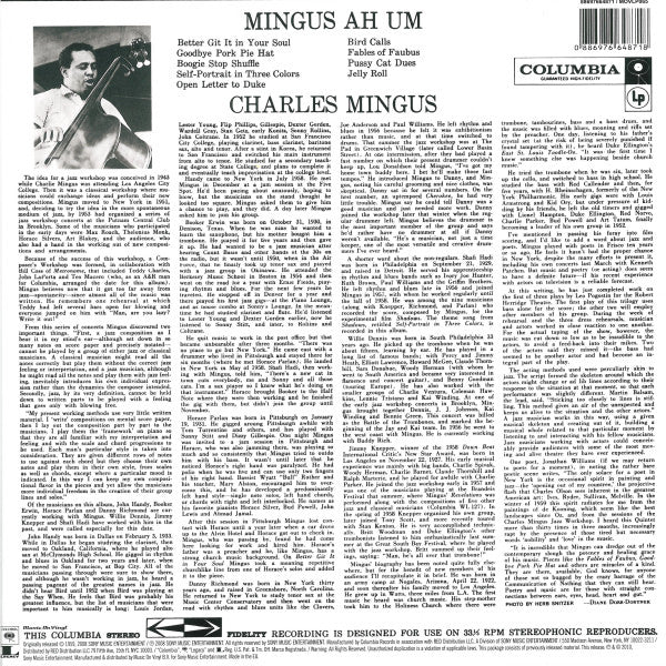 Charles Mingus : Mingus Ah Um (LP, Album, RE, RM, 180)