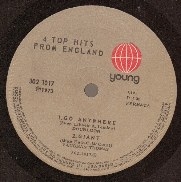 Various : 4 Top Hits From England (7", EP)