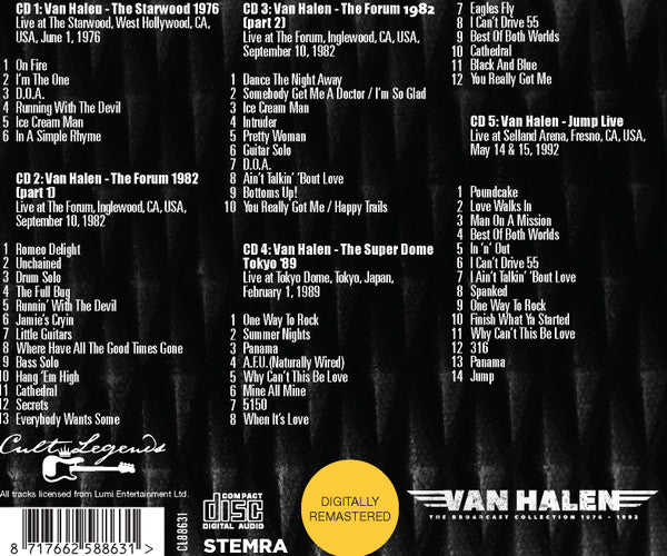 Van Halen : The Broadcast Collection 1976-1992 (LP, Unofficial)