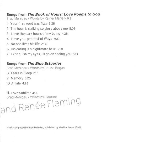 Brad Mehldau and Renée Fleming : Love Sublime (CD, Album)