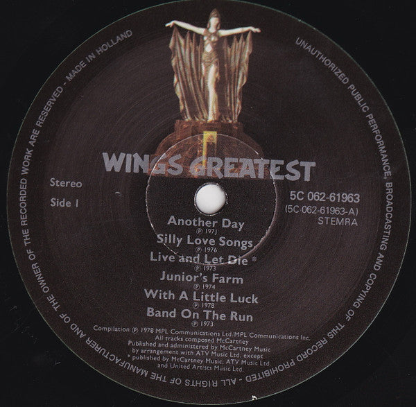 Wings (2) : Wings Greatest (LP, Comp)