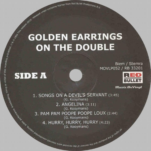 Golden Earring : On The Double (2xLP, Album, RE)