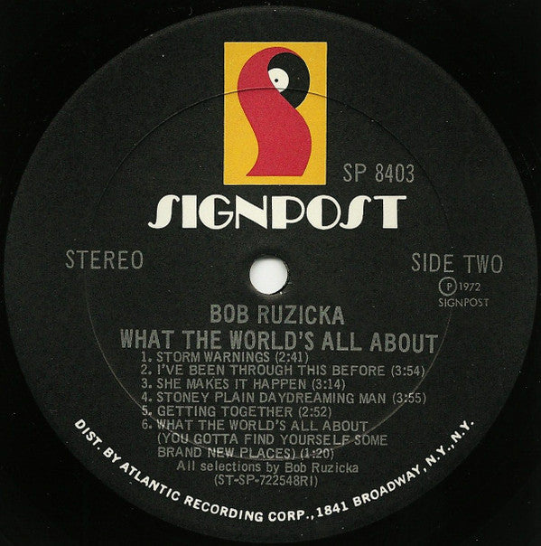 Bob Ruzicka : What The World's All About (LP, Album, Phi)