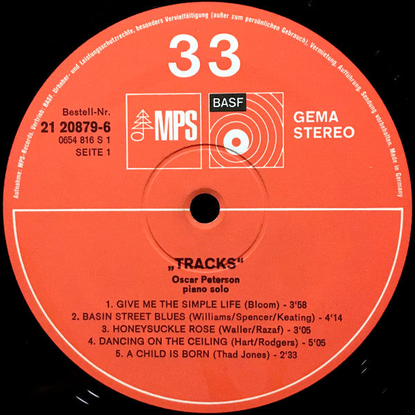 Oscar Peterson : Tracks (LP, Album)